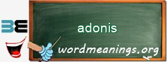 WordMeaning blackboard for adonis